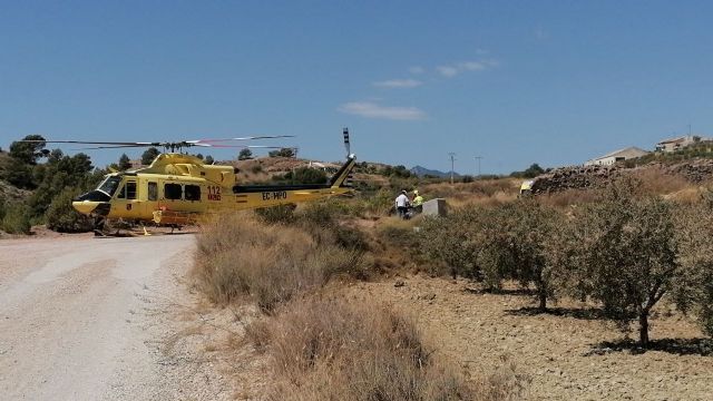 Rescatan a un senderista contusionado en el rio Chícamo, Abanilla