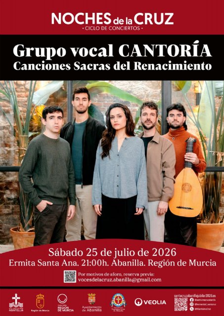 Un arpa barroca sonará por primera vez en la Ermita de Santa Ana con el segundo concierto de 'Voces de la Cruz' en Abanilla
