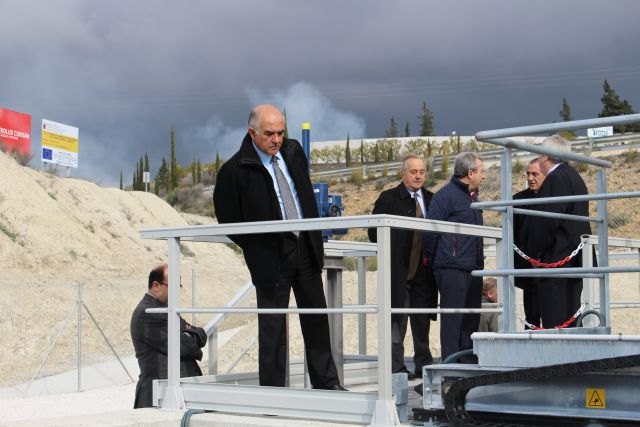 El presidente Garre inaugura un nuevo tanque de tormentas en Abanilla que protegerá al río Chícamo de la contaminación