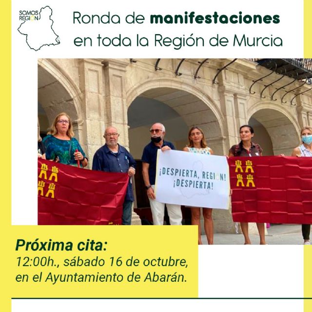 Somos Región inicia su campaña “¡Despierta Región, Despierta! con la primera manifestación frente al ayuntamiento de Abanilla
