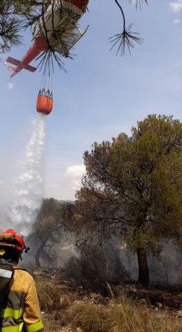 Conato de incendio forestal declarado en las inmediaciones de La Zarza, Abanilla