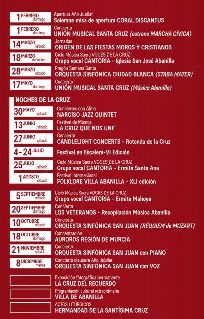 Abanilla presenta el programa del Año Jubilar 2026 bajo el lema “La cruz que nos une” Abanilla presenta el programa del Año Jubilar 2026 bajo el lema “La cruz que nos une”